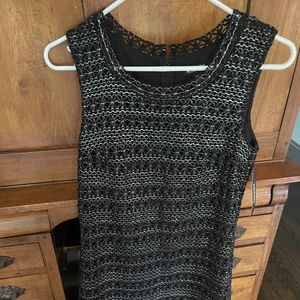 DKNY Black & Silver Shift Dress with Tags